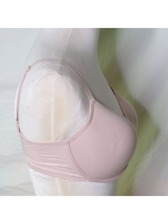 🆕Natori Sheer Glamour Push-Up Underwire T-Shirt Bra 34DD Beige #727252 - Picture 9 of 11